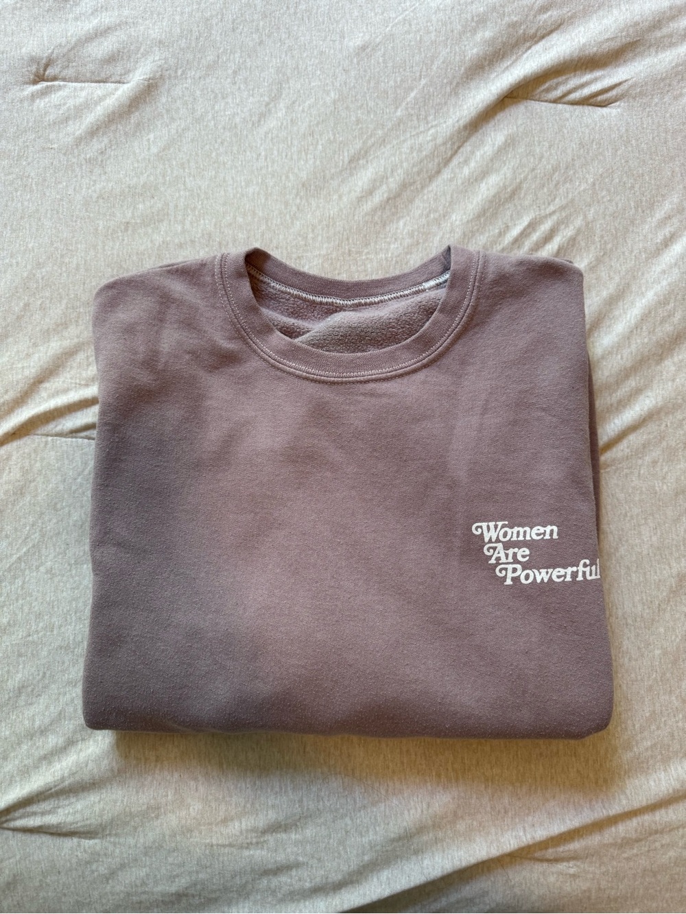 PacSun - Women Are Powerful Crewneck Sweater - Dusty Mauve